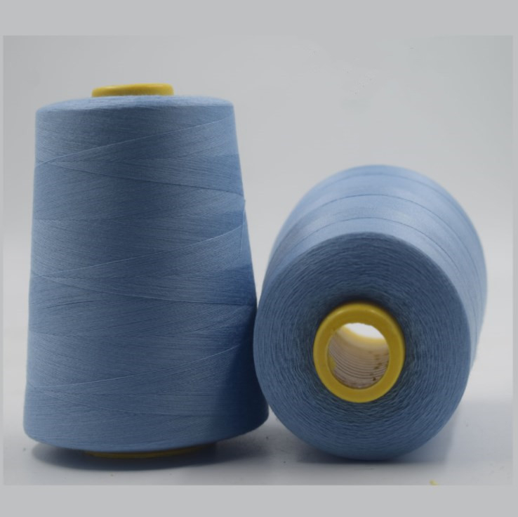 Factory price Dyed 40/2 sewing thread 100% polyester spinning yarn spun stock 